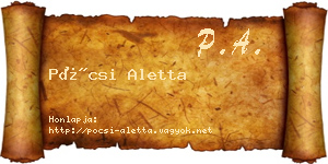 Pócsi Aletta névjegykártya